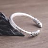 999純銀 オーム マニ ペメ フーム 瞑想ブレスレット 999 Sterling Silver Om Mani Padme Hum Meditation Bracelet
