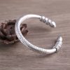 999純銀 オーム マニ ペメ フーム 瞑想ブレスレット 999 Sterling Silver Om Mani Padme Hum Meditation Bracelet