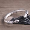 999純銀 オーム マニ ペメ フーム 瞑想ブレスレット 999 Sterling Silver Om Mani Padme Hum Meditation Bracelet