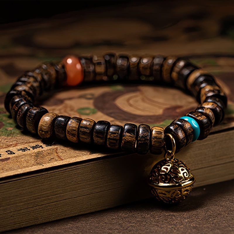Pulsera de Fuerza con Ágata Roja, Turquesa y Agarwood Agarwood Turquoise Strength Bracelet