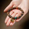 Pulsera de Fuerza con Ágata Roja, Turquesa y Agarwood Agarwood Turquoise Strength Bracelet