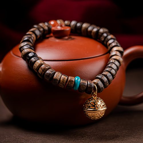 Pulsera de Fuerza con Ágata Roja, Turquesa y Agarwood Pulsera de Fuerza con Ágata Roja, Turquesa y Agarwood