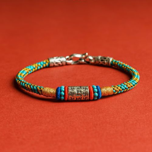 Pulsera de Seis Palabras Verdaderas Tibetana de Plata 925 Pulsera de Seis Palabras Verdaderas Tibetana de Plata 925