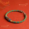 Pulsera de Seis Palabras Verdaderas Tibetana de Plata 925 Colorful Tibetan 925 Silver Six True Words Bracelet