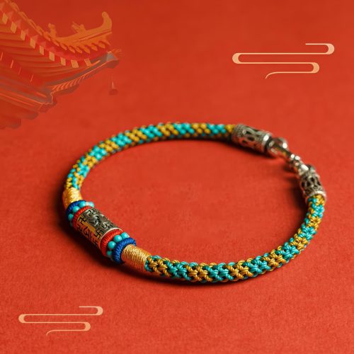 Pulsera de Seis Palabras Verdaderas Tibetana de Plata 925 Pulsera de Seis Palabras Verdaderas Tibetana de Plata 925