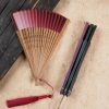Abanico Plegable de Bambú con Grabado Hueco y Degradado Gradient Hollow Engraved Bamboo Folding Fan