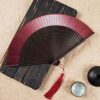 Abanico Plegable de Bambú con Grabado Hueco y Degradado Gradient Hollow Engraved Bamboo Folding Fan