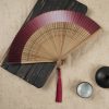 Abanico Plegable de Bambú con Grabado Hueco y Degradado Gradient Hollow Engraved Bamboo Folding Fan