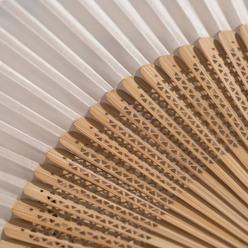 Kipas Lipat Vintage Kerangka Bambu Buatan Tangan Handmade Bamboo Frame Vintage Folding Fan