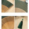 Kipas Lipat Vintage Kerangka Bambu Buatan Tangan Handmade Bamboo Frame Vintage Folding Fan