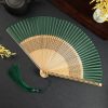 Kipas Lipat Vintage Kerangka Bambu Buatan Tangan Handmade Bamboo Frame Vintage Folding Fan