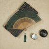 Kipas Lipat Vintage Kerangka Bambu Buatan Tangan Handmade Bamboo Frame Vintage Folding Fan
