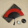Kipas Lipat Vintage Kerangka Bambu Buatan Tangan Handmade Bamboo Frame Vintage Folding Fan