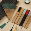 Kipas Lipat Vintage Kerangka Bambu Buatan Tangan Handmade Bamboo Frame Vintage Folding Fan