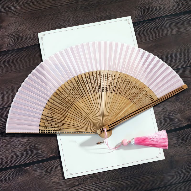 Kipas Lipat Vintage Kerangka Bambu Buatan Tangan Handmade Bamboo Frame Vintage Folding Fan