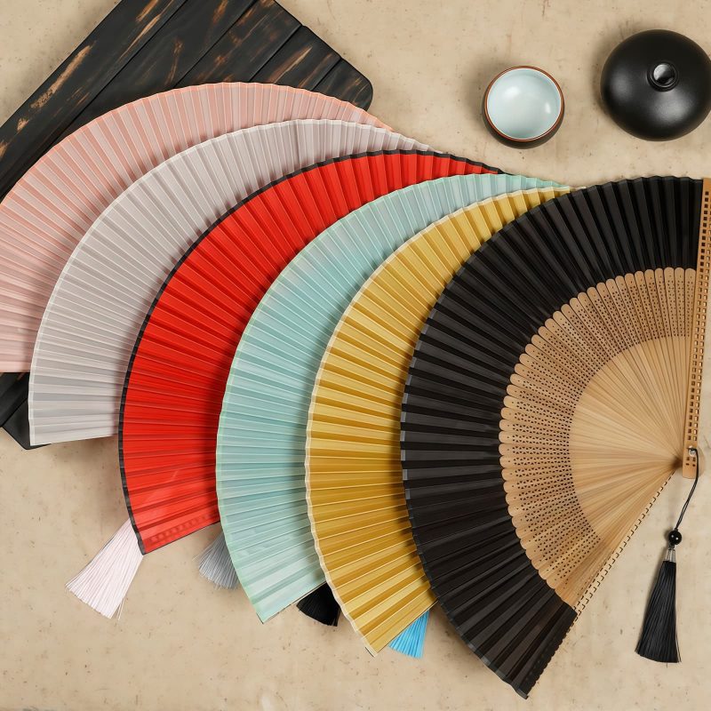 Kipas Lipat Vintage Kerangka Bambu Buatan Tangan Handmade Bamboo Frame Vintage Folding Fan