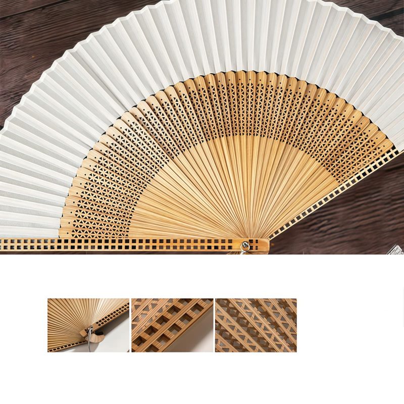 Kipas Lipat Vintage Kerangka Bambu Buatan Tangan Handmade Bamboo Frame Vintage Folding Fan