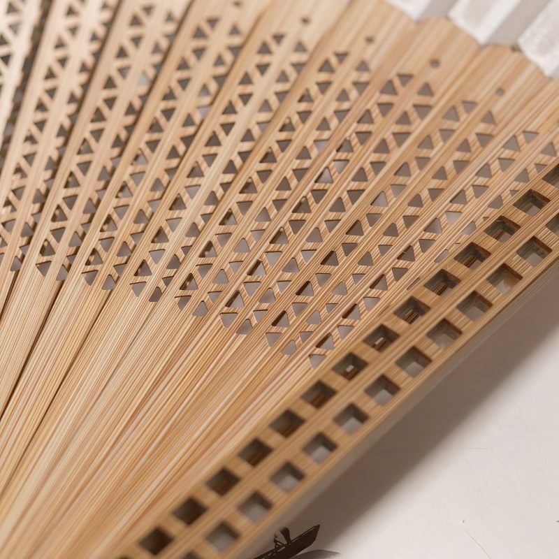 Kipas Lipat Vintage Kerangka Bambu Buatan Tangan Handmade Bamboo Frame Vintage Folding Fan