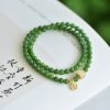 Pulsera de Jade de Hetian: Bendición de Felicidad Hetian Jade Happiness Blessing Bracelet