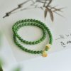 Pulsera de Jade de Hetian: Bendición de Felicidad Hetian Jade Happiness Blessing Bracelet