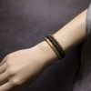 Pulsera Calmante de Vueltas Múltiples de Roca de Lava y Latón Lava Rock Brass Multi-Turn Calm Bracelet