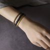 Pulsera Calmante de Vueltas Múltiples de Roca de Lava y Latón Lava Rock Brass Multi-Turn Calm Bracelet