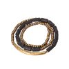 Pulsera Calmante de Vueltas Múltiples de Roca de Lava y Latón Lava Rock Brass Multi-Turn Calm Bracelet