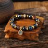 瑠璃ガラス製チベット富裕の女神ブレスレット Liuli Glass Tibetan Goddess of Wealth Bracelet