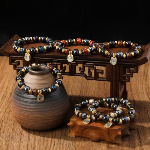 Pulsera de la Diosa Tibetana de la Riqueza con Vidrio Liuli Pulsera de la Diosa Tibetana de la Riqueza con Vidrio Liuli
