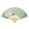 蓮の鯉の竹製折り扇 Lotus Koi Fish Bamboo Folding Fan