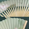 蓮の鯉の竹製折り扇 Lotus Koi Fish Bamboo Folding Fan
