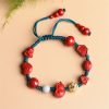 Gelang Buddha Tertawa Cinnabar Alami Natural Cinnabar Laughing Buddha Bracelet
