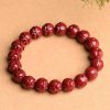 Pulsera de Cinabrio Natural Om Mani Padme Hum Natural Cinnabar Om Mani Padme Hum Bracelet