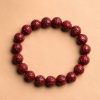 Pulsera de Cinabrio Natural Om Mani Padme Hum Natural Cinnabar Om Mani Padme Hum Bracelet