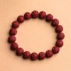 Pulsera de Cinabrio Natural Om Mani Padme Hum Natural Cinnabar Om Mani Padme Hum Bracelet