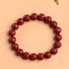 Pulsera de Cinabrio Natural Om Mani Padme Hum Natural Cinnabar Om Mani Padme Hum Bracelet