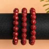 Pulsera de Cinabrio Natural Om Mani Padme Hum Natural Cinnabar Om Mani Padme Hum Bracelet