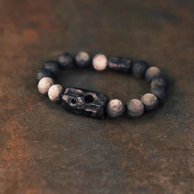 Pulsera Calmante de Obsidiana con Brillo Plateado Silver Sheen Obsidian Soothing Bracelet