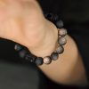 Pulsera Calmante de Obsidiana con Brillo Plateado Silver Sheen Obsidian Soothing Bracelet