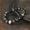 Pulsera Calmante de Obsidiana con Brillo Plateado Silver Sheen Obsidian Soothing Bracelet
