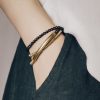 Pulsera Triple de Protección de Ágata Tibetana y Cobre Tibetan Agate Copper Protection Triple Wrap Bracelet