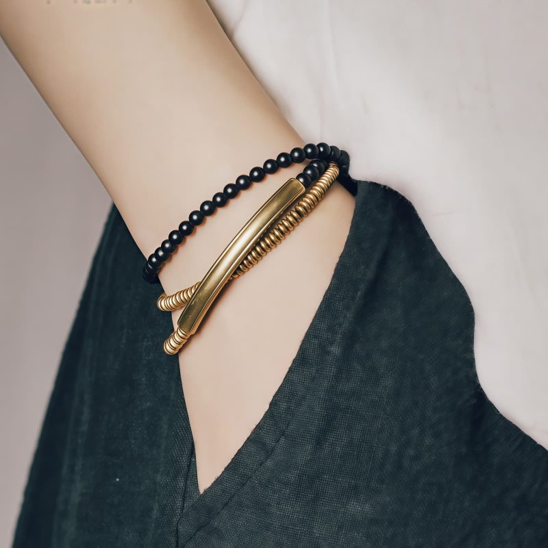 Pulsera Triple de Protección de Ágata Tibetana y Cobre Tibetan Agate Copper Protection Triple Wrap Bracelet