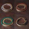 Pulsera Triple de Protección de Ágata Tibetana y Cobre Tibetan Agate Copper Protection Triple Wrap Bracelet