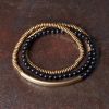 Pulsera Triple de Protección de Ágata Tibetana y Cobre Tibetan Agate Copper Protection Triple Wrap Bracelet
