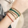 Pulsera Triple de Protección de Ágata Tibetana y Cobre Tibetan Agate Copper Protection Triple Wrap Bracelet