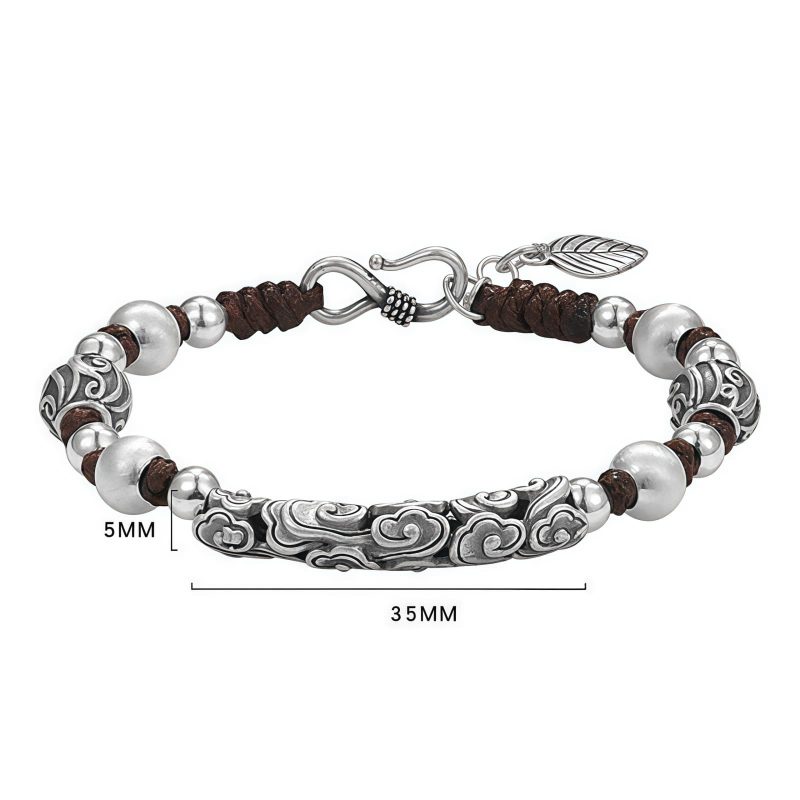 Pulsera Tibetana de Nube Auspiciosa en Cobre y Plata Tibetan Copper & Silver Auspicious Cloud Bracelet