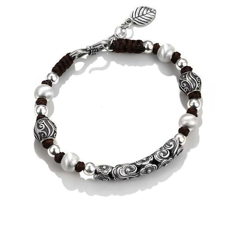 Pulsera Tibetana de Nube Auspiciosa en Cobre y Plata Tibetan Copper & Silver Auspicious Cloud Bracelet