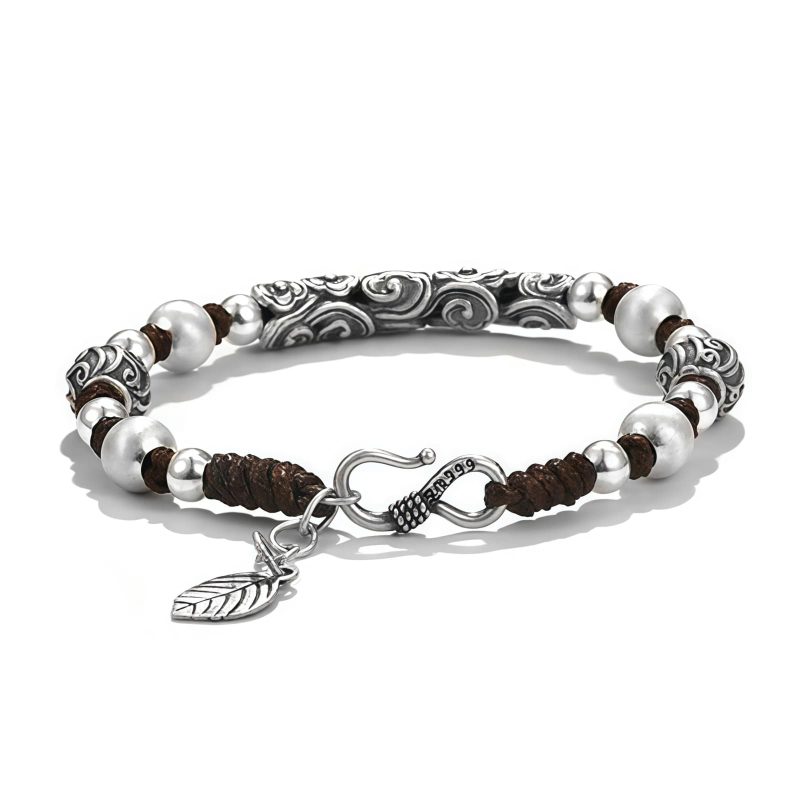 Pulsera Tibetana de Nube Auspiciosa en Cobre y Plata Tibetan Copper & Silver Auspicious Cloud Bracelet