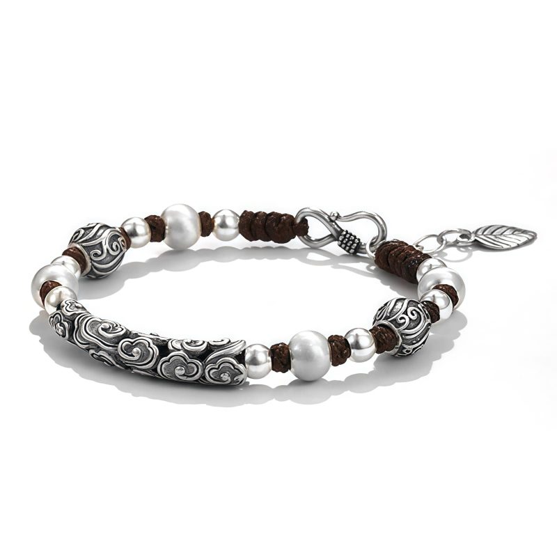Pulsera Tibetana de Nube Auspiciosa en Cobre y Plata Tibetan Copper & Silver Auspicious Cloud Bracelet