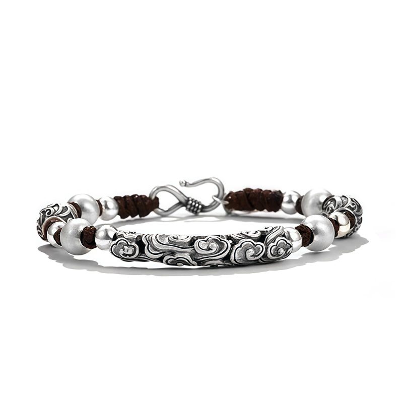 Pulsera Tibetana de Nube Auspiciosa en Cobre y Plata Tibetan Copper & Silver Auspicious Cloud Bracelet